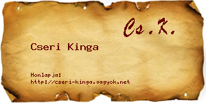 Cseri Kinga névjegykártya