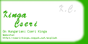 kinga cseri business card